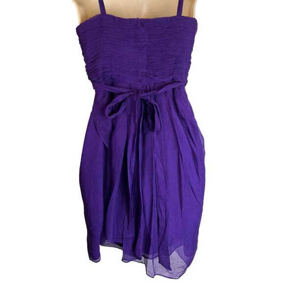 J. Crew purple Silk Cocktail party dress, Sz 0 - ruched draped - Picture 12 of 13